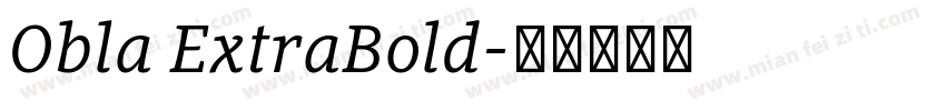 Obla ExtraBold字体转换
